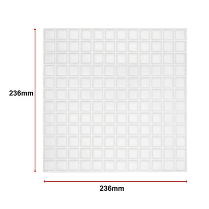 Tiles 3D Peel and Stick Wall Tile Stereoscopic Crystal White 10 Sheets V63-837061