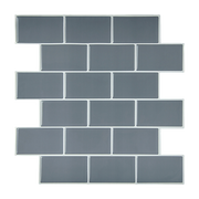 Tiles 3D Peel and Stick Wall Tile Dark Grey 10 Sheets V63-837071