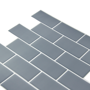 Tiles 3D Peel and Stick Wall Tile Dark Grey 10 Sheets V63-837071