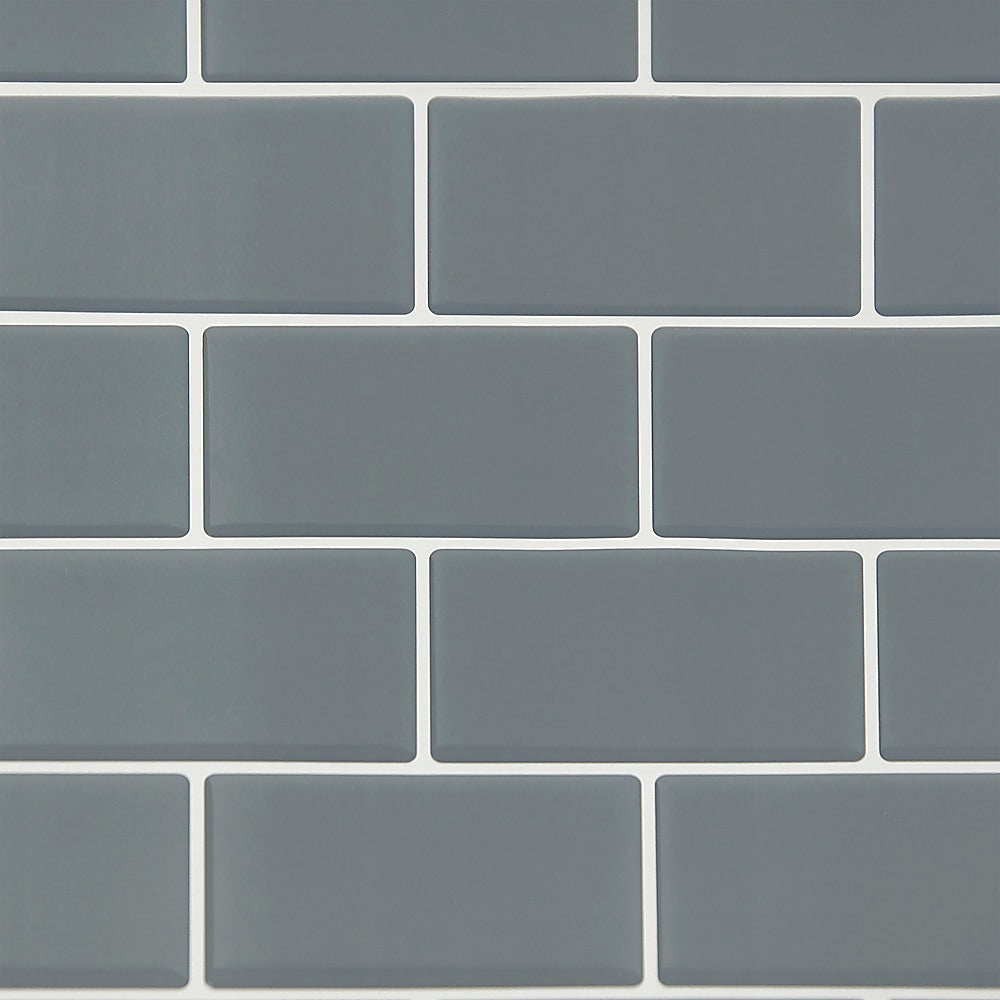 Tiles 3D Peel and Stick Wall Tile Dark Grey 10 Sheets V63-837071
