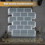 Tiles 3D Peel and Stick Wall Tile Dark Grey 10 Sheets V63-837071