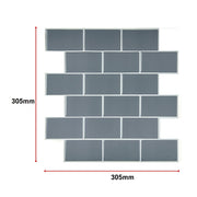 Tiles 3D Peel and Stick Wall Tile Dark Grey 10 Sheets V63-837071