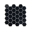 Tiles 3D Peel and Stick Wall Tile Hexagonal Mosaic Black 10 Sheets V63-837081