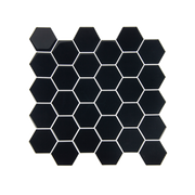 Tiles 3D Peel and Stick Wall Tile Hexagonal Mosaic Black 10 Sheets V63-837081
