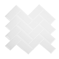 Tiles 3D Peel and Stick Wall Tile Herringbone White 10 Sheets V63-837091
