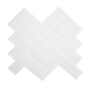 Tiles 3D Peel and Stick Wall Tile Herringbone White 10 Sheets V63-837091