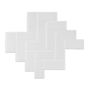 Tiles 3D Peel and Stick Wall Tile Herringbone White 10 Sheets V63-837091