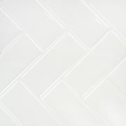 Tiles 3D Peel and Stick Wall Tile Herringbone White 10 Sheets V63-837091