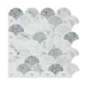 Tiles 3D Peel and Stick Wall Tile Fish Scale Mosaic 10 Sheets V63-837111