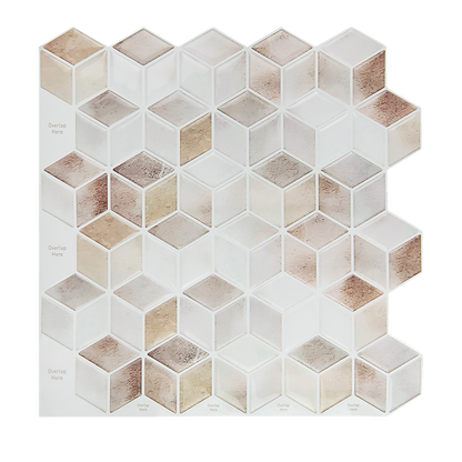 Tiles 3D Peel and Stick Wall Tile Shell Mosaic 10 Sheets V63-837121