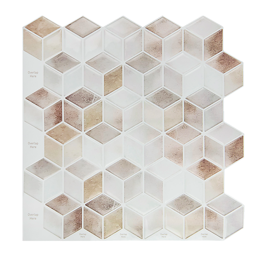 Tiles 3D Peel and Stick Wall Tile Shell Mosaic 10 Sheets V63-837121