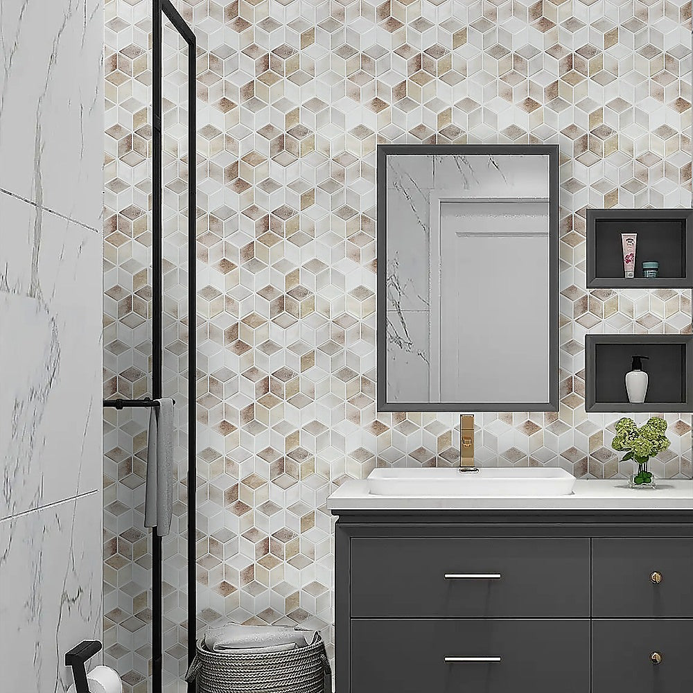 Tiles 3D Peel and Stick Wall Tile Shell Mosaic 10 Sheets V63-837121