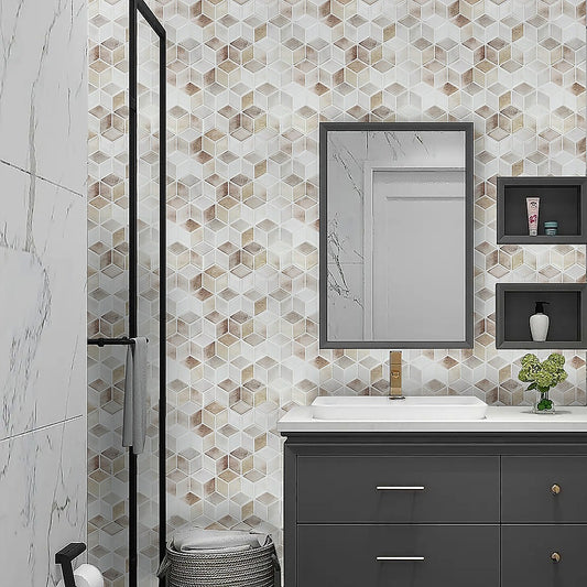 Tiles 3D Peel and Stick Wall Tile Shell Mosaic 10 Sheets V63-837121