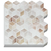 Tiles 3D Peel and Stick Wall Tile Shell Mosaic 10 Sheets V63-837121