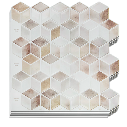 Tiles 3D Peel and Stick Wall Tile Shell Mosaic 10 Sheets V63-837121