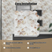 Tiles 3D Peel and Stick Wall Tile Shell Mosaic 10 Sheets V63-837121