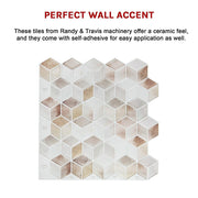 Tiles 3D Peel and Stick Wall Tile Shell Mosaic 10 Sheets V63-837121
