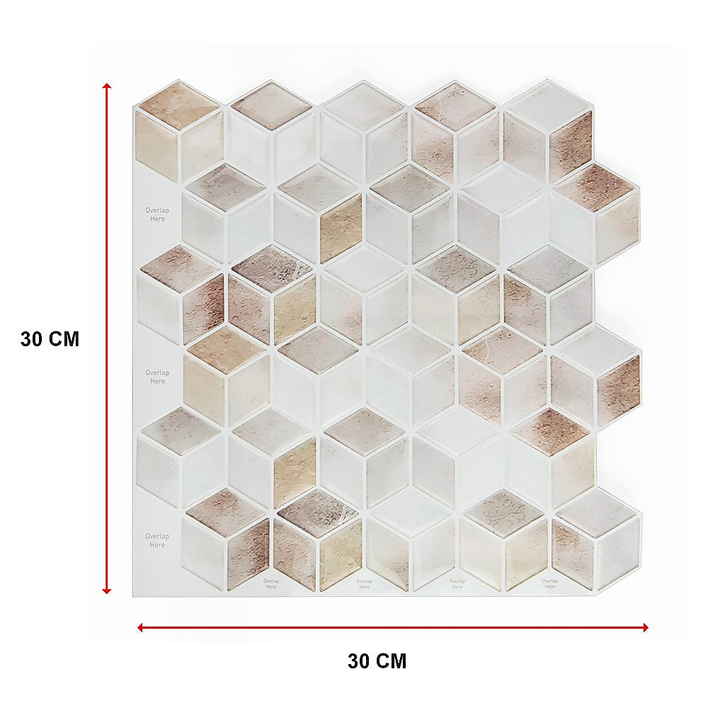 Tiles 3D Peel and Stick Wall Tile Shell Mosaic 10 Sheets V63-837121