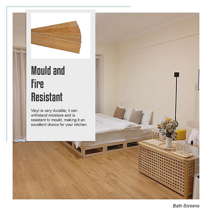Vinyl Floor Tiles Self Adhesive Flooring Oak Look Wood Grain 16 Pack 2.3SQM