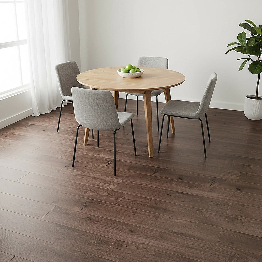 Vinyl Floor Tiles Self Adhesive Flooring Dark Grey Ash Wood Grain 16 Pack 2.3SQM