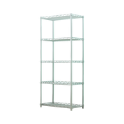 5 Tier Silver Metal Storage Rack Shelving Wire Shelf V63-837161