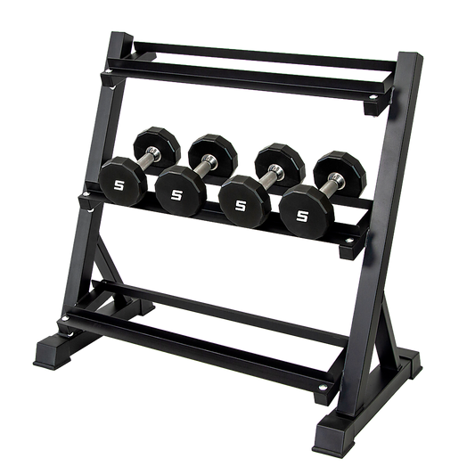 Dumbbell Rack Storage Stand Hex Weight Heavy Duty 3 Tier Wide Home Gym Fitness V63-837171