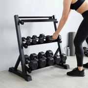 Dumbbell Rack Storage Stand Hex Weight Heavy Duty 3 Tier Wide Home Gym Fitness V63-837171