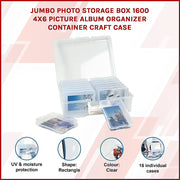 Jumbo Photo Storage Box 1600 4x6 Picture Album Organizer Container Craft Case V63-837201