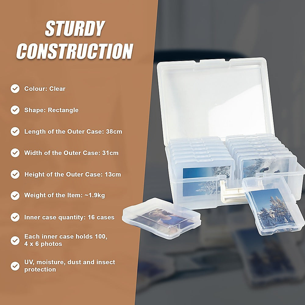 Jumbo Photo Storage Box 1600 4x6 Picture Album Organizer Container Craft Case V63-837201