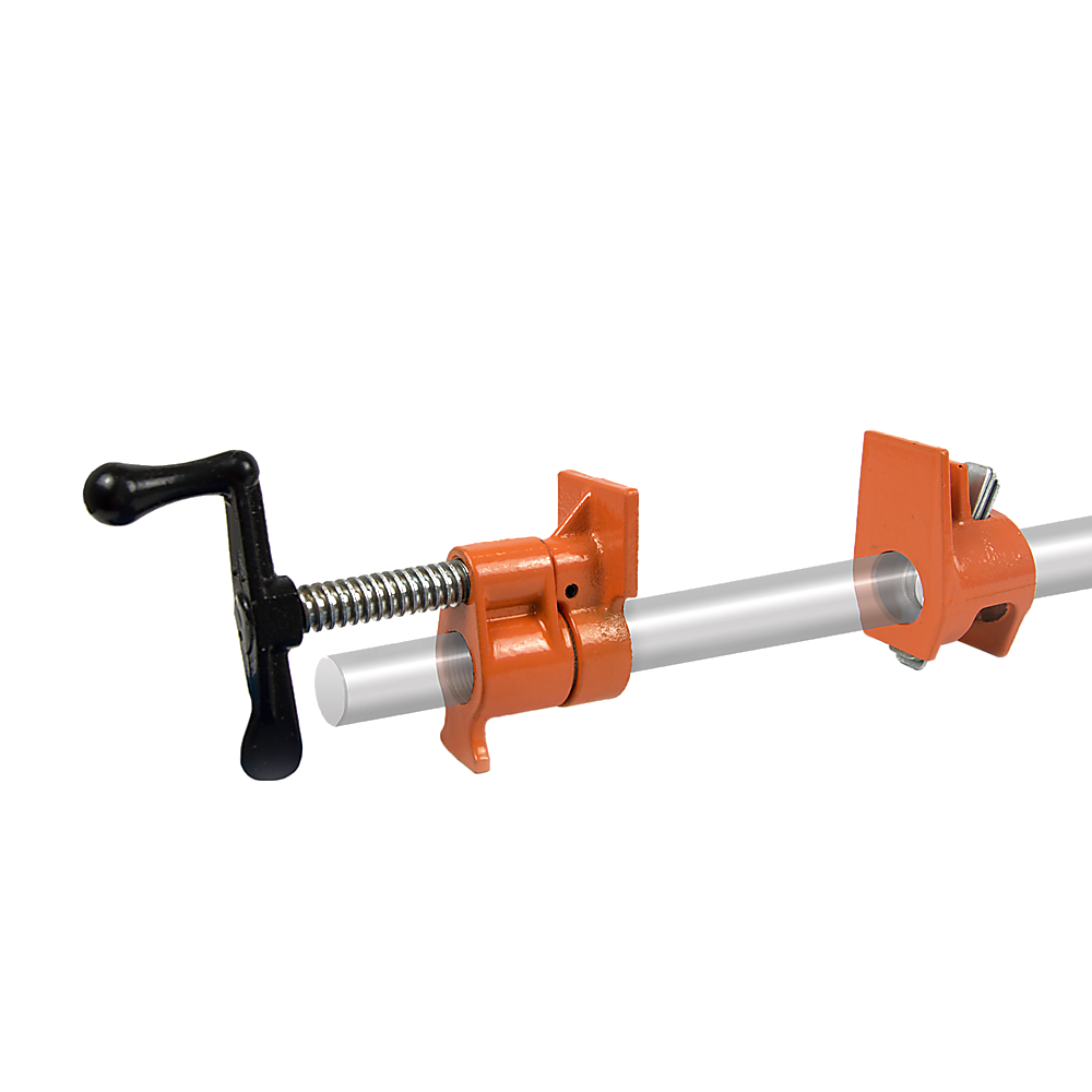 3/4" Wood Gluing Pipe Clamp Set (4 Pack) Heavy Duty PRO Woodworking Cast Iron V63-837211