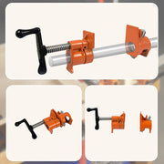 3/4" Wood Gluing Pipe Clamp Set (4 Pack) Heavy Duty PRO Woodworking Cast Iron V63-837211