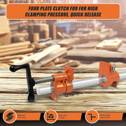 3/4" Wood Gluing Pipe Clamp Set (4 Pack) Heavy Duty PRO Woodworking Cast Iron V63-837211