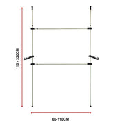 Heavy Duty Adjust Clothes Rail Storage Garment Shelf Hanging Display Stand Rack V63-837221