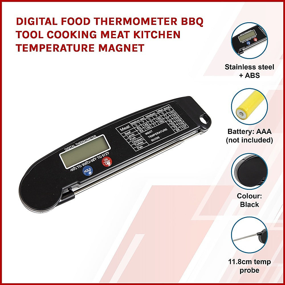 Digital Food Thermometer BBQ Tool Cooking Meat Kitchen Temperature Magnet V63-837271