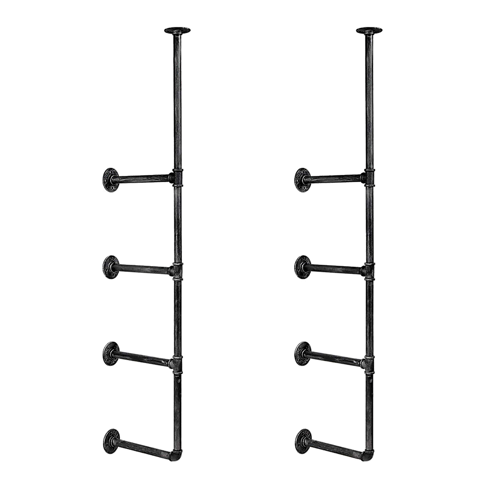 Wall Shelves Display Bookshelf Industrial DIY Pipe Shelf Rustic Brackets V63-837281