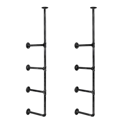 Wall Shelves Display Bookshelf Industrial DIY Pipe Shelf Rustic Brackets V63-837281