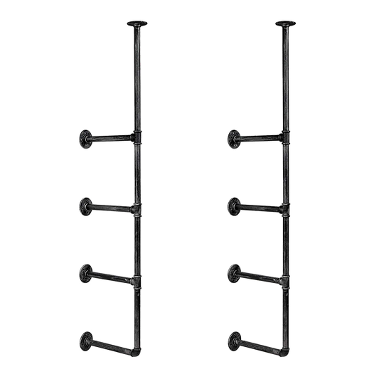 Wall Shelves Display Bookshelf Industrial DIY Pipe Shelf Rustic Brackets V63-837281