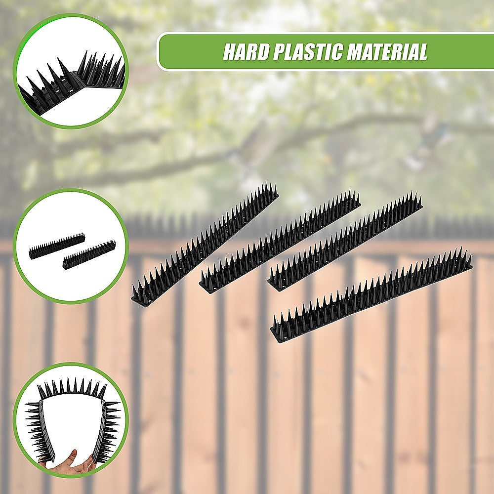 12pc Bird Spikes Human Cat Possum Mouse Pest Control Spiked Fence Wall Deterrent V63-837291