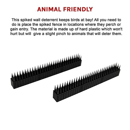 12pc Bird Spikes Human Cat Possum Mouse Pest Control Spiked Fence Wall Deterrent V63-837291