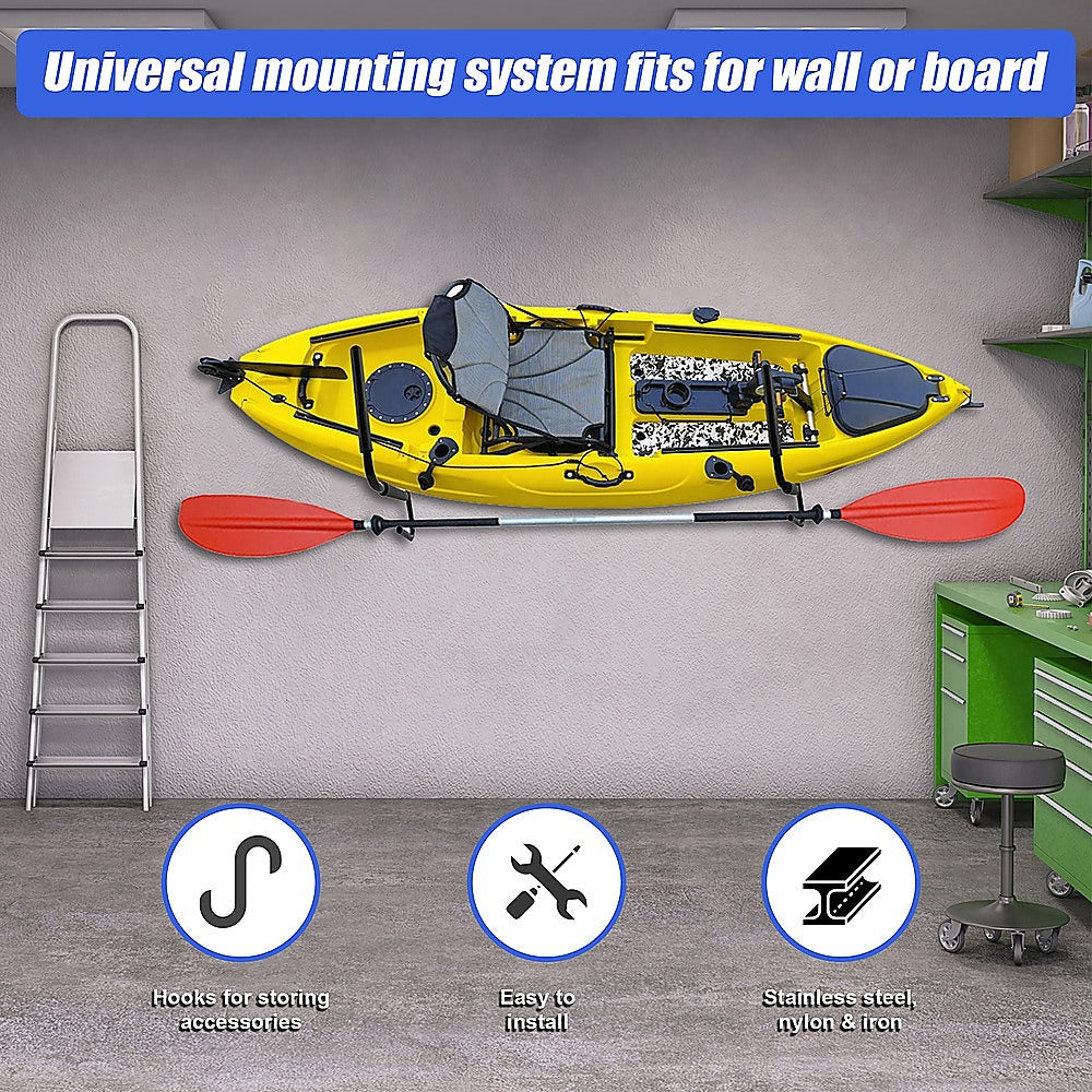 Pair Kayak Storage Rack Hanger Supporter Carrier Surfboard Holder Wall Bracket V63-837311