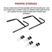 Pair Kayak Storage Rack Hanger Supporter Carrier Surfboard Holder Wall Bracket V63-837311