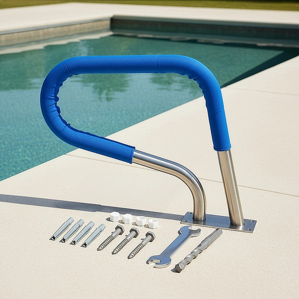 Swimming Pool Hand Rail Step Grab Rail 76.2x55.8cm with Drill Bit V63-837321