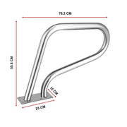 Swimming Pool Hand Rail Step Grab Rail 76.2x55.8cm with Drill Bit V63-837321