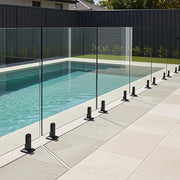Balustrade Black Glass Clamp 304 Stainless Spigot Pool Fencing Fence V63-837341