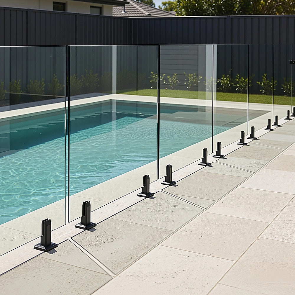 Balustrade Black Glass Clamp 304 Stainless Spigot Pool Fencing Fence V63-837341