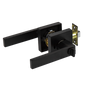 Door Handle Set Lever Privacy Function Square Black V63-837371