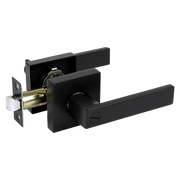 Door Handle Set Lever Privacy Function Square Black V63-837371