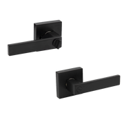 Door Handle Set Lever Privacy Function Square Black V63-837371