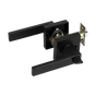 Door Handle Set Lever Key Lock Function Square Black V63-837381