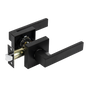 Door Handle Set Lever Passage Function Square Black V63-837391